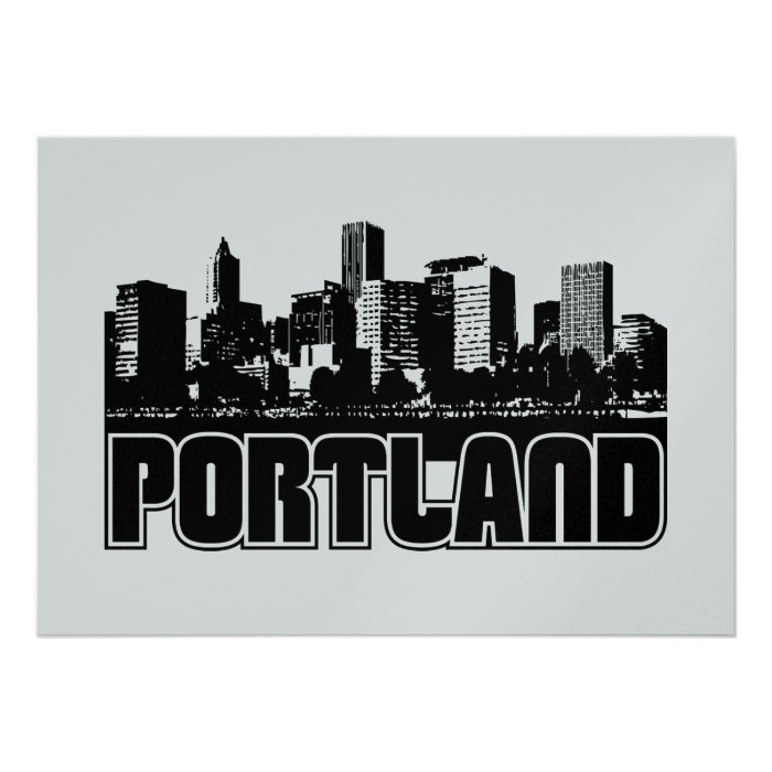 Portland Skyline Personalized Invite