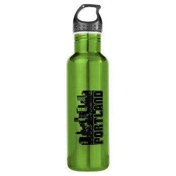 Portland Skyline Stainless Steel Water Bottle by TurnRight at Zazzle