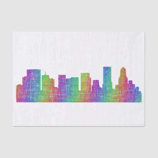 Portland skyline tissue paper (Front)