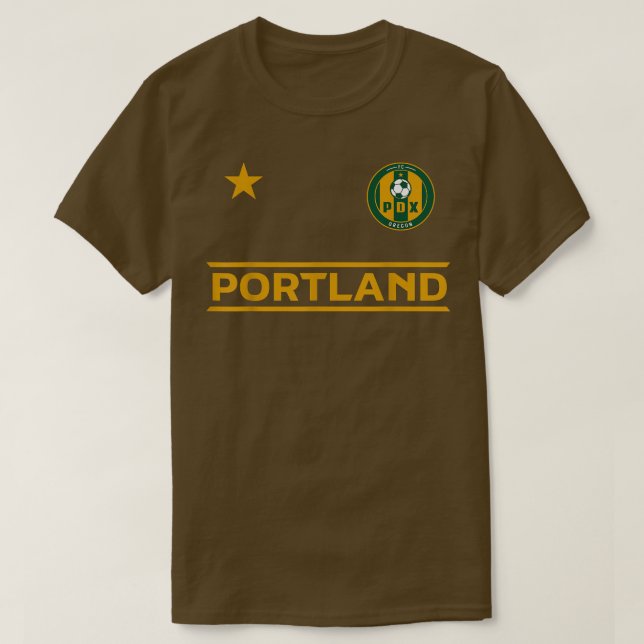 Portland Soccer Jersey Mini Badge  ORIGINAL DESIGN T-Shirt (Design Front)