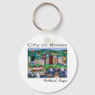 Portland~ The City of Roses Keychain