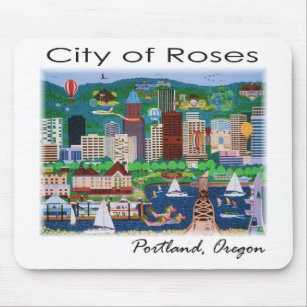 Portland~ The City of Roses Mouse Pad