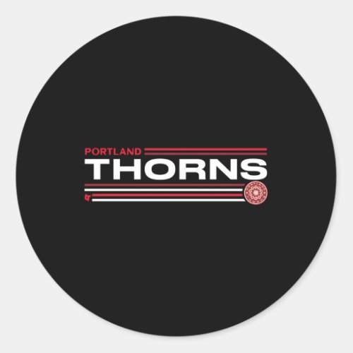 Portland Thorns Fc Stripes Nwsl Soccer Classic Round Sticker