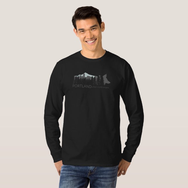 Portland Urban Coyote Project Dark Long-sleeved T-Shirt (Front Full)