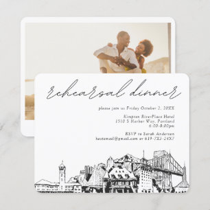 Portland Wedding Rehearsal Invite Enclosure Card