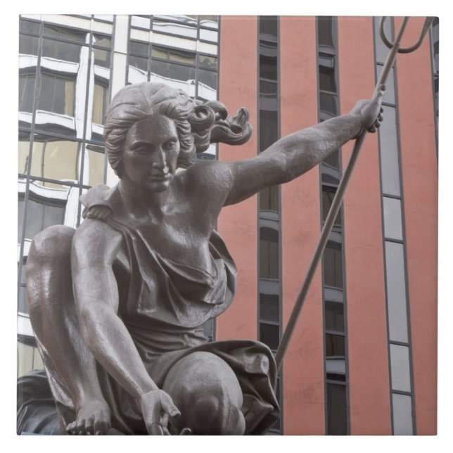 Portlandia statue, Portland, Oregon Ceramic Tile (Front)