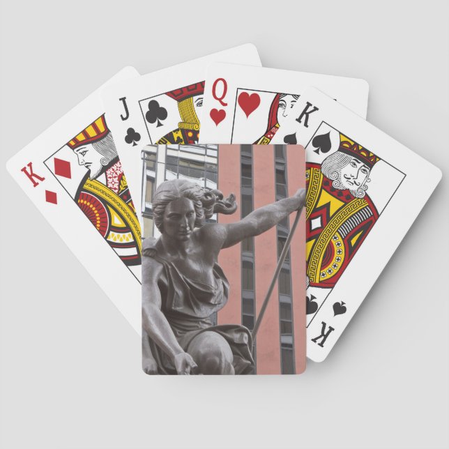 Portlandia statue, Portland, Oregon Poker Cards (Back)