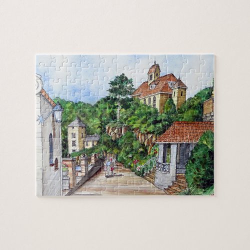 Portmeirion North Wales Pen and Wash Sketch Jigsaw Puzzle