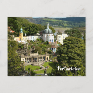Portmeirion North Wales Tourist Village Scene Postcard