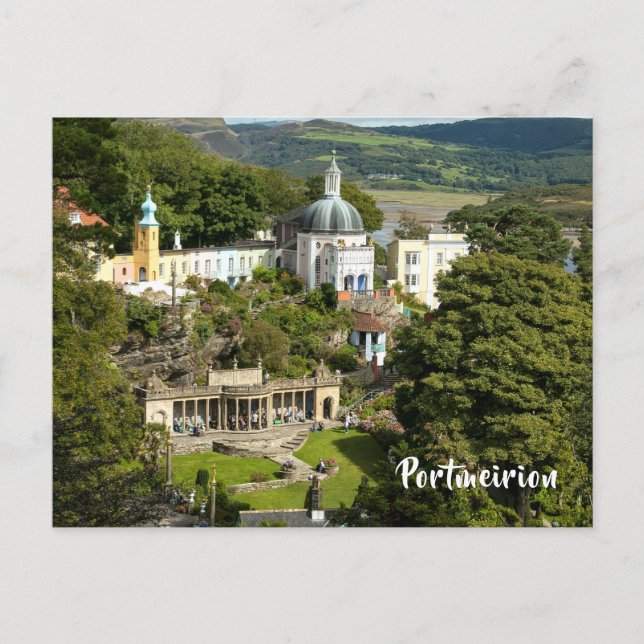 Portmeirion North Wales Tourist Village Scene Postcard (Front)