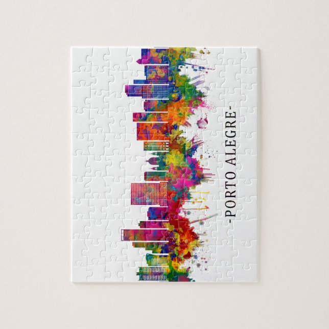 Porto Alegre Brazil Skyline Jigsaw Puzzle (Vertical)