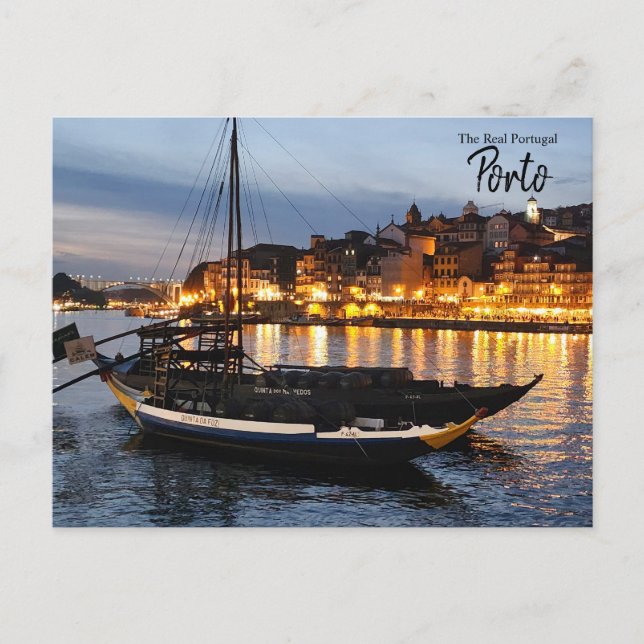 Porto by night postcard (Front)