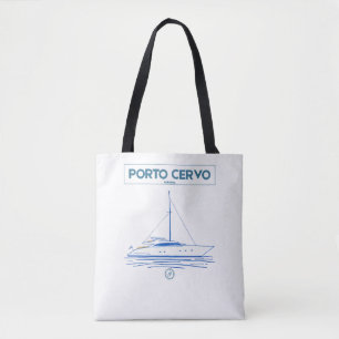 Porto Cervo Luxury Yacht Club Nautical Summer Tote Bag