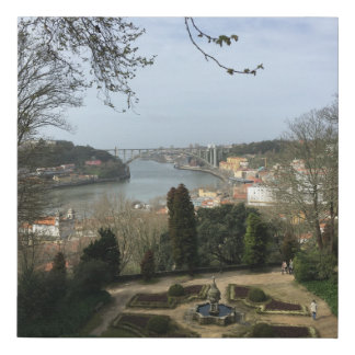 Porto city faux canvas print