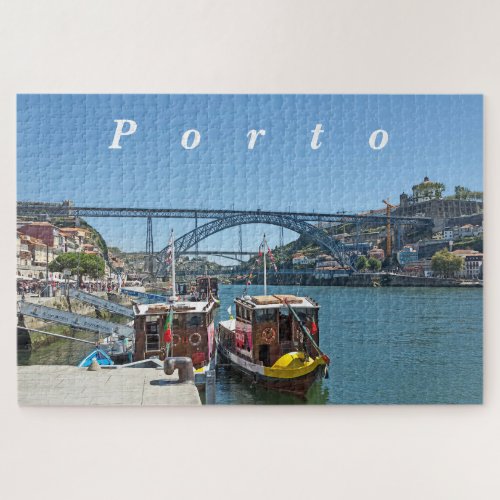 Porto Douro River and Dom Luis I Bridge Jigsaw Puzzle
