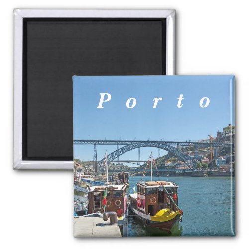 Porto Douro River and Dom Luis I Bridge Magnet