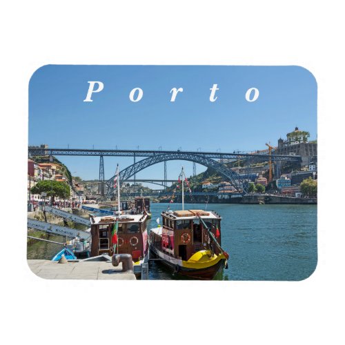 Porto Douro River and Dom Luis I Bridge Magnet