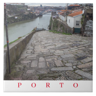 Porto Douro River view ceramic tile