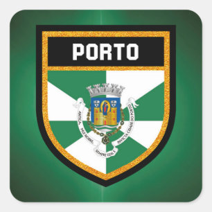 Porto Flag Square Sticker