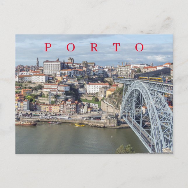 Porto panoramic view postcard (Front)