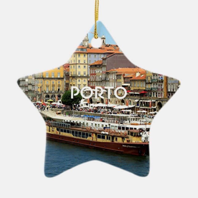 Porto, Portugal Ceramic Ornament (Front)