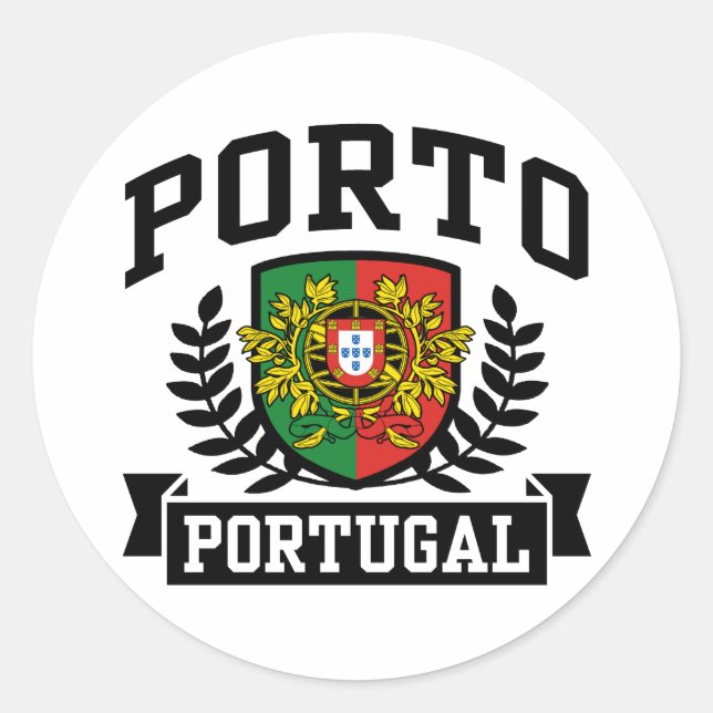 Porto Portugal Classic Round Sticker (Front)