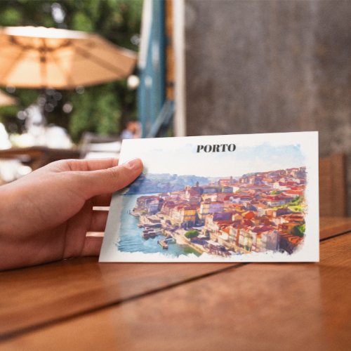 Porto Portugal Panorama View Postcard
