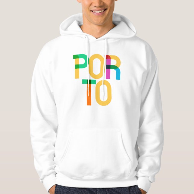 Porto Portugal Pop Art Letters Hoodie (Front)