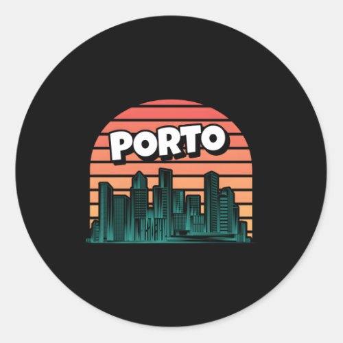 Porto Portugal Portuguese Traveling Traveler Classic Round Sticker