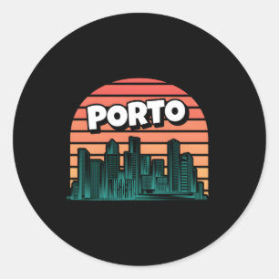Porto Portugal Portuguese Traveling Traveler Classic Round Sticker