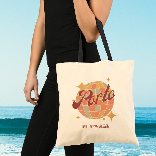 Porto Portugal Retro accessory souvenir disco Tote Bag (Creator Uploaded)