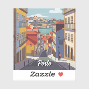 Porto Portugal Travel Abstract Sticker