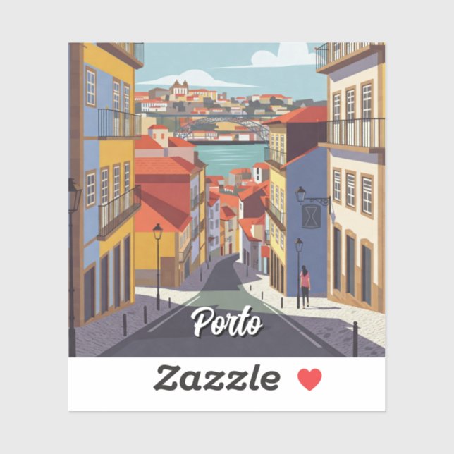 Porto Portugal Travel Abstract Sticker (Sheet)