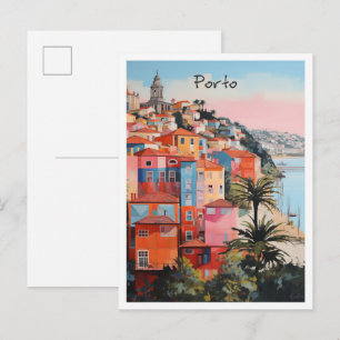 Porto Portugal Travel Aesthetic Postcard
