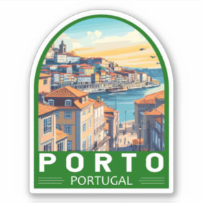 Porto Portugal Travel Art Emblem Sticker