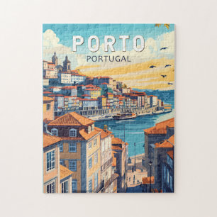 Porto Portugal Travel Art Vintage Jigsaw Puzzle