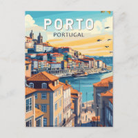 Porto Portugal Travel Art Vintage