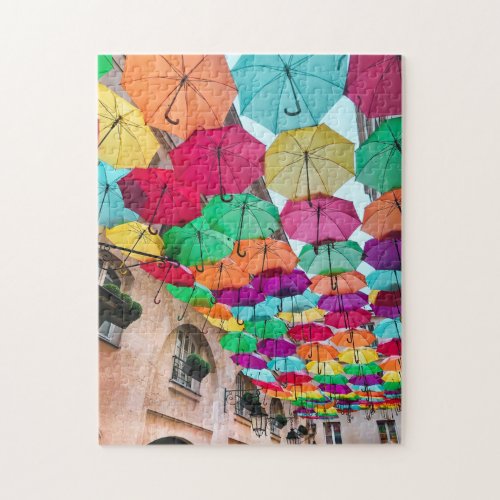 Porto Rico Umbrellas Pattern Jigsaw Puzzle Complex