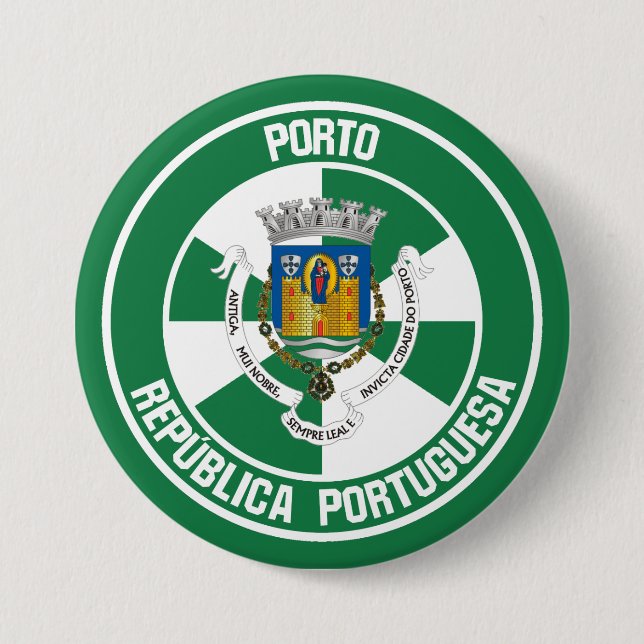 Porto Round Emblem Button (Front)