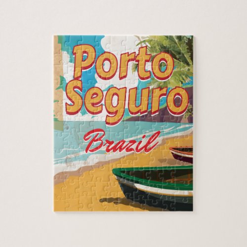 Porto Seguro Brazil Vacation poster Jigsaw Puzzle