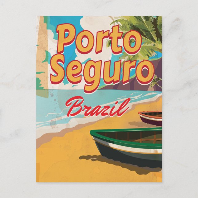 Porto Seguro Brazil Vacation poster Postcard (Front)