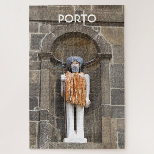 Porto St John the Baptist statue Portugal   Jigsaw Puzzle
