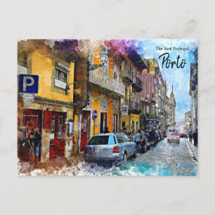 Porto Streets Portugal Postcard