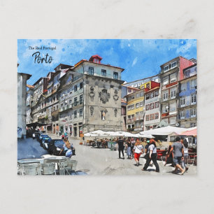 Porto Streets Portugal Postcard