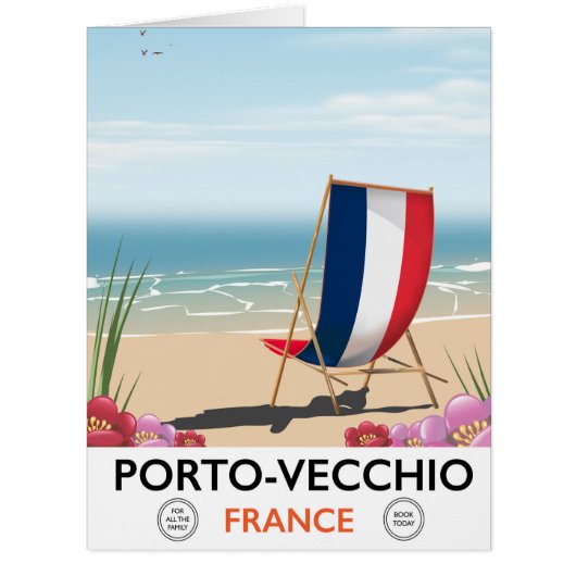 Porto-Vecchio, France beach travel poster (Front)