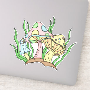 Portobello Mushroom Cute Pastel    Sticker