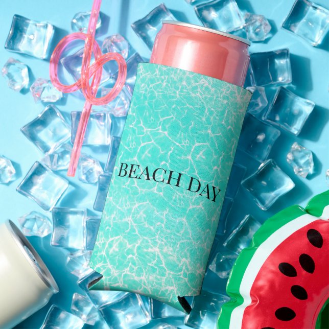 Portofino Aqua Green Beach Party Seltzer Can Cooler (In Situ Summer)