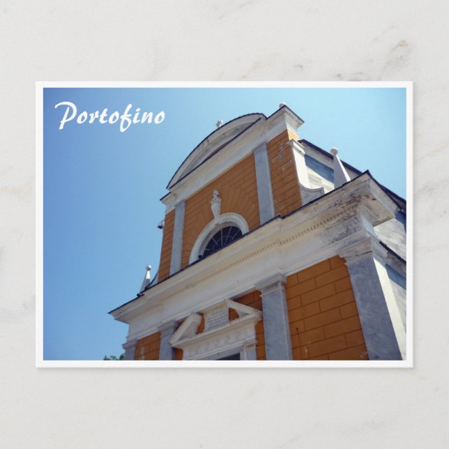 portofino giorgio church postcard (Front)