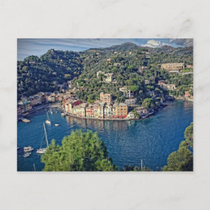 Portofino, Italia from Above Postcard
