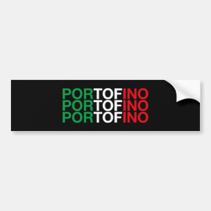 PORTOFINO Italian Flag Bumper Sticker